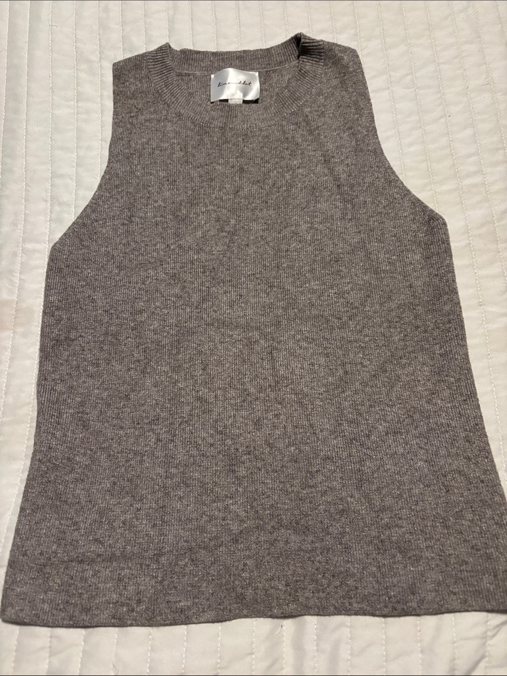 Grey sleeveless top from Line and Dot
